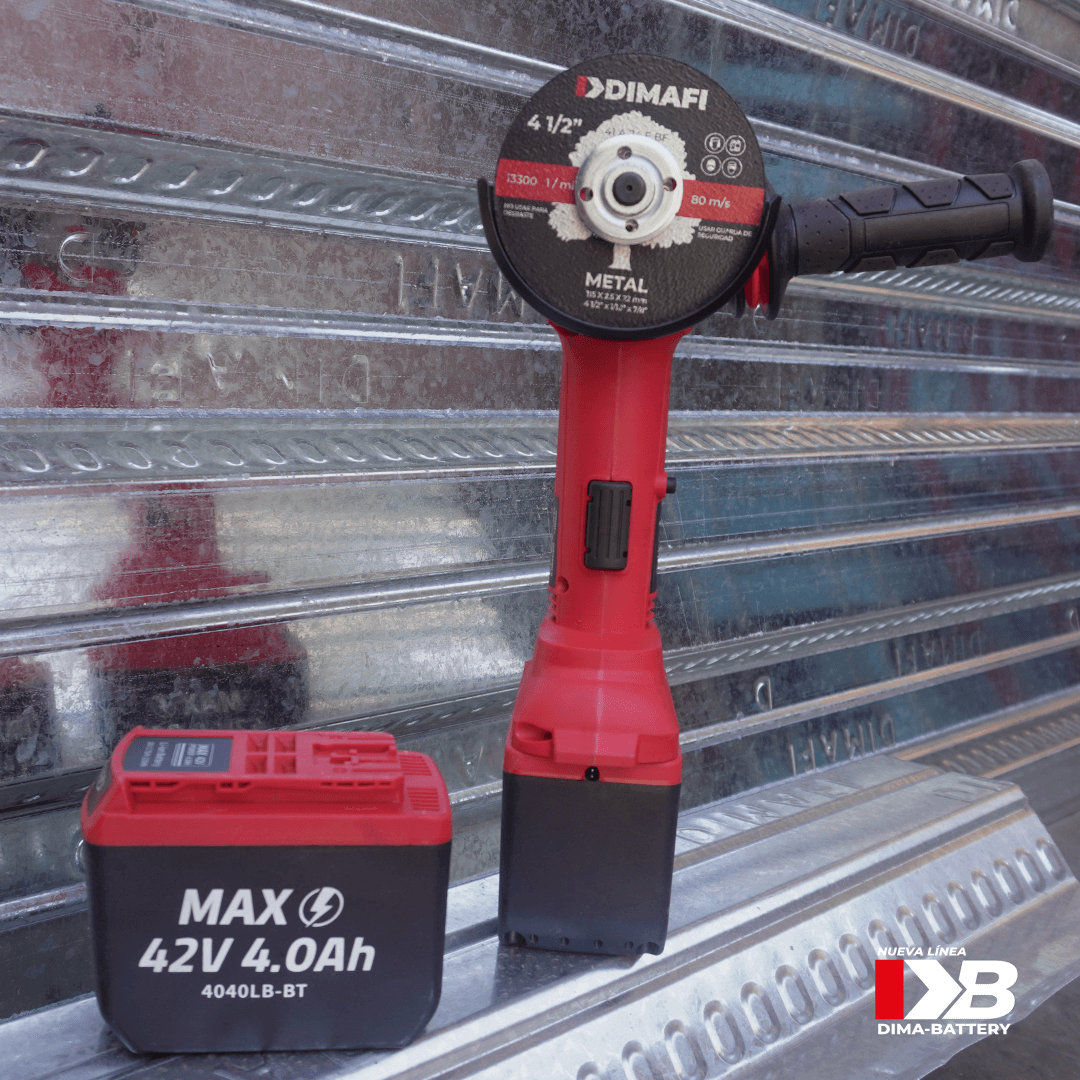 ESMERIL ANGULAR INALÁMBRICO DB-GRINDER 36v / 42v MAX + 2 BATERÍAS 4Ah