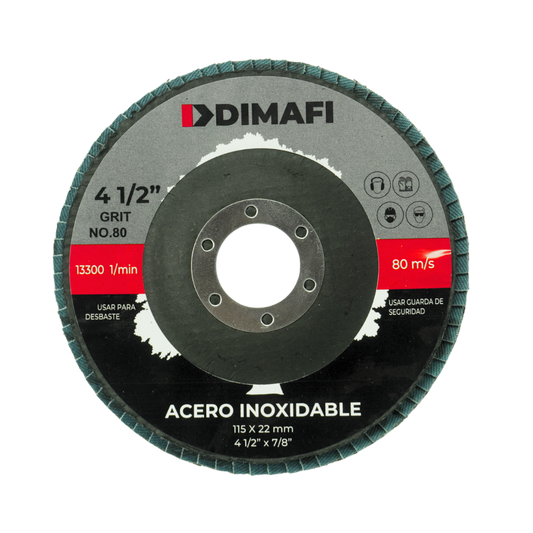 DISCO DE DESBASTE TRASLAPADO METAL/INOX- 5 UDS