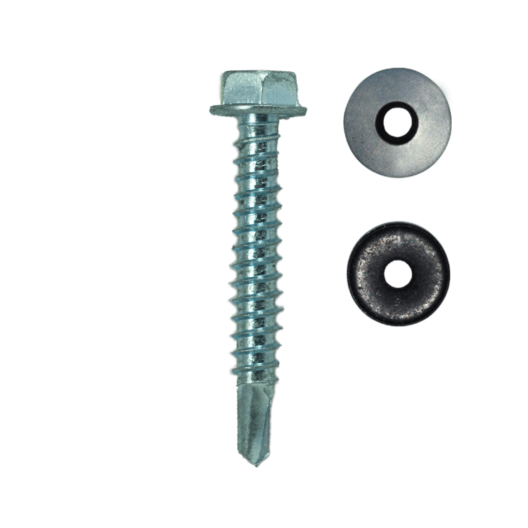 Tornillo zinc hex HWH con golilla 10-16X5/8 #3 (CAJA 4.000 Uds)