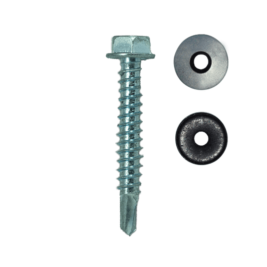 Tornillo zinc hex HWH con golilla 10-16X5/8 #3 (CAJA 4.000 Uds)