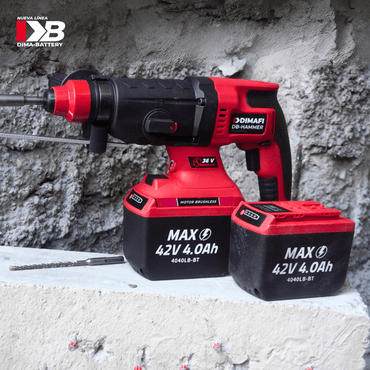 ROTOMARTILLO INALÁMBRICO DB-HAMMER SDS PLUS 36v / 42v MAX + 2 BATERÍAS 4Ah