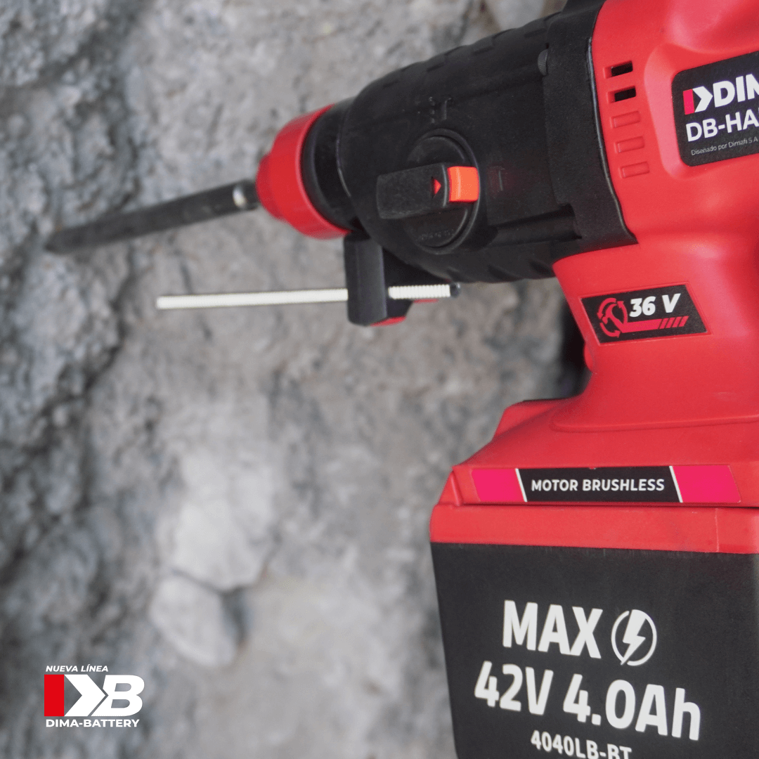 ROTOMARTILLO INALÁMBRICO DB-HAMMER SDS PLUS 36v / 42v MAX + 2 BATERÍAS 4Ah