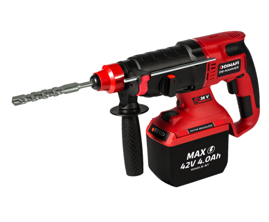 ROTOMARTILLO INALÁMBRICO DB-HAMMER SDS PLUS 36v / 42v MAX + 2 BATERÍAS 4Ah