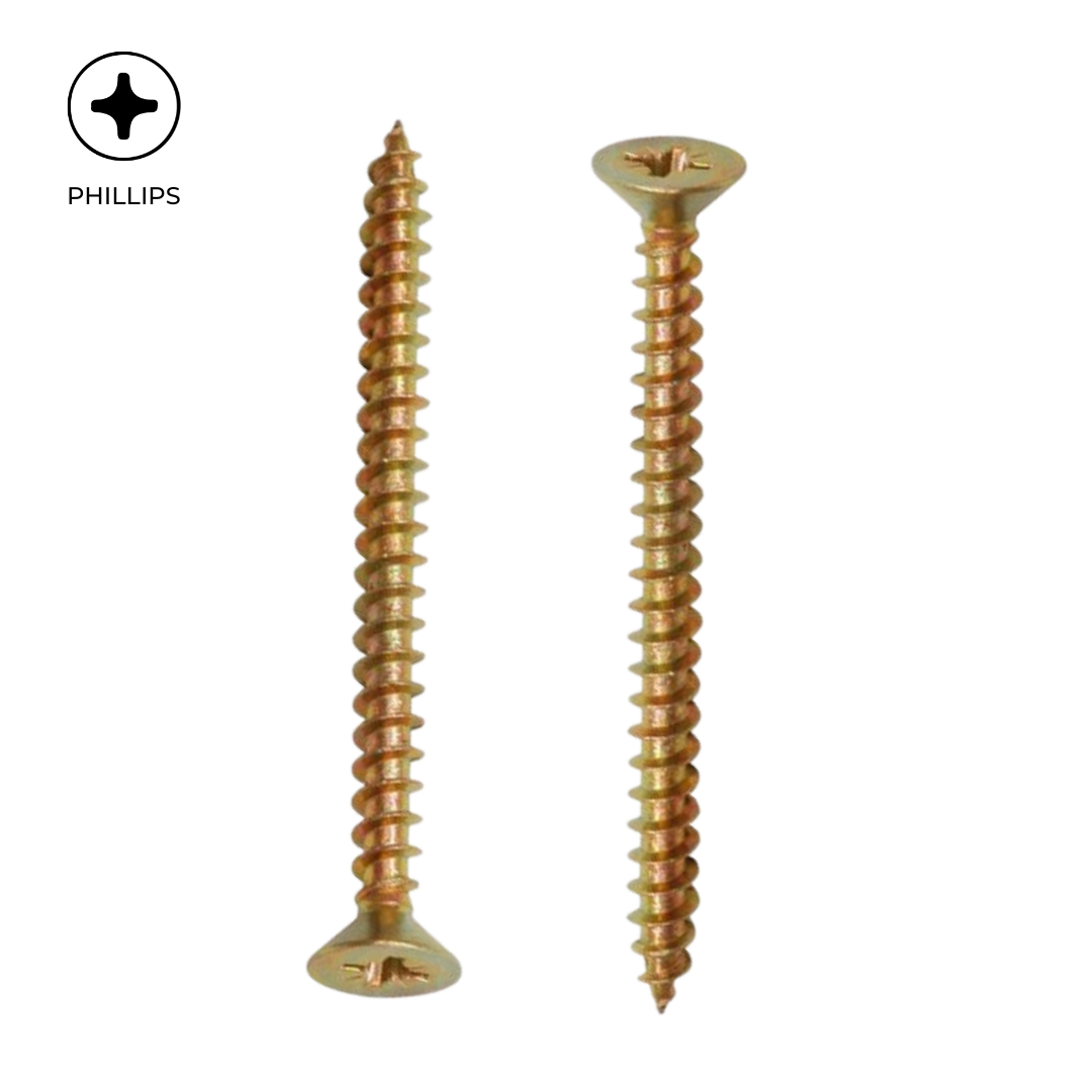 TORNILLO VOLCANITA 6X1 1/4 ZINCADO AMARILLO PUNTA FINA 8.000 Uds