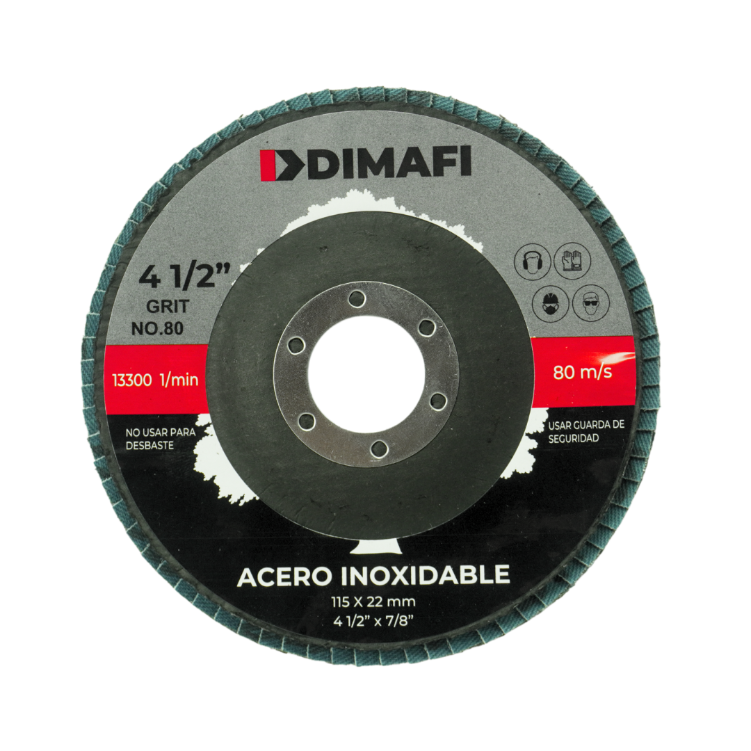 DISCO DE DESBASTE TRASLAPADO METAL/INOX- 5 UDS