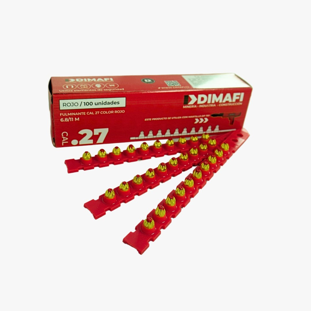 Fulminante Cal. 27 Color Rojo/Amarillo  100 unds. DIMAFI