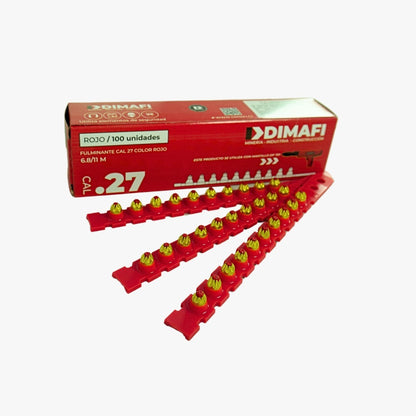 Fulminante Cal. 27 Color Rojo/Amarillo  100 unds. DIMAFI