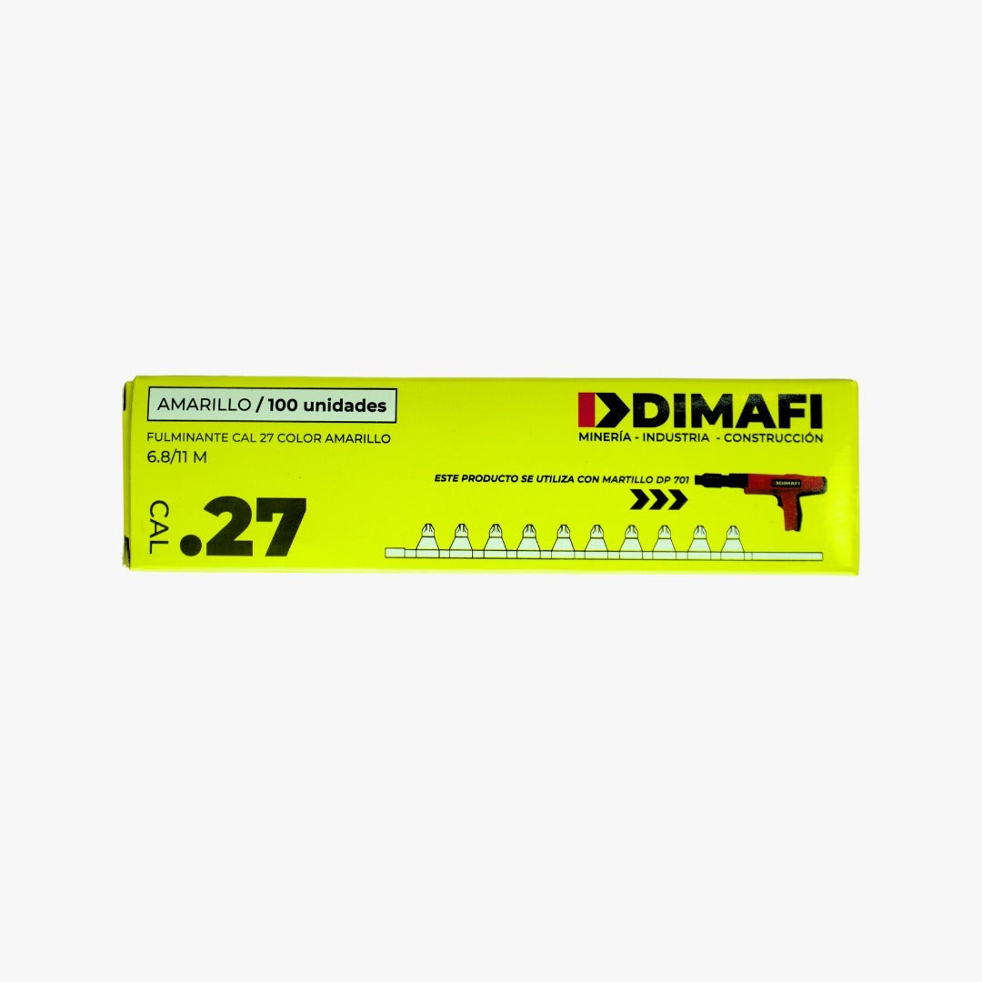 Fulminante Cal. 27 Color Rojo/Amarillo  100 unds. DIMAFI